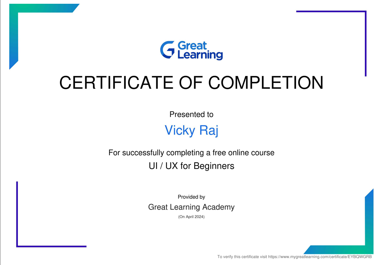 UI/UX Certificate